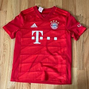 Adidas Kids Red Soccer Jersey with Club Logo